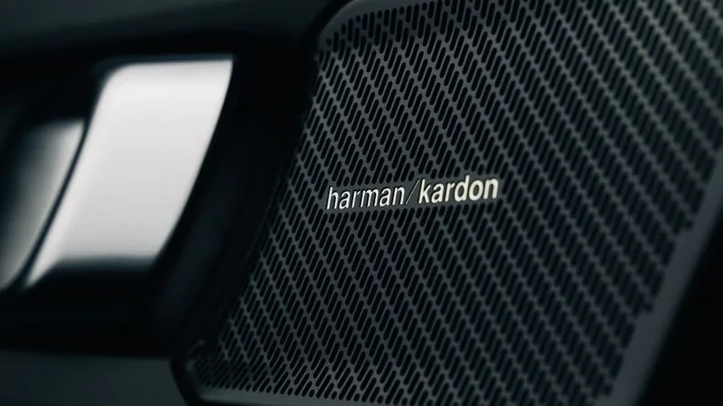 A component car speaker and tweeter fitted into a vehicle door panel